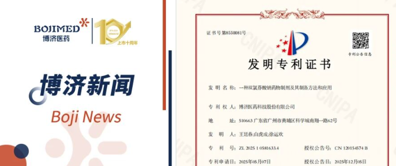 喜讯！3200威尼斯vip医药自主研发药物制剂技术获发明专利